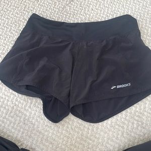 Brooks black running shorts